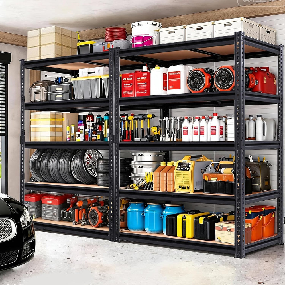 Heavy Duty Garage Shelving,5-Tier Garage Storage Shelves,2400LBS Storage Shel...