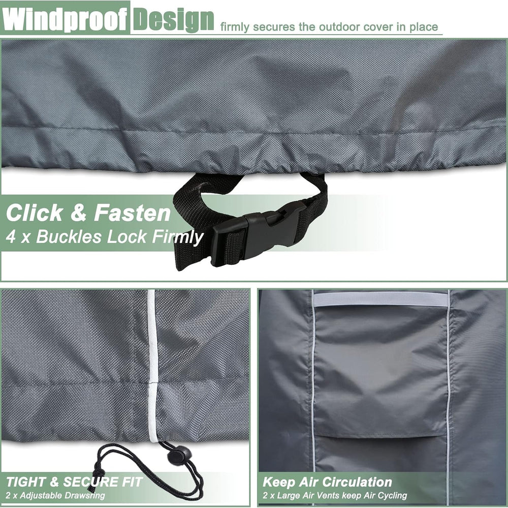 Gasadar Round Patio Furniture Covers Waterproof, Round Outdoor Furniture Cove...