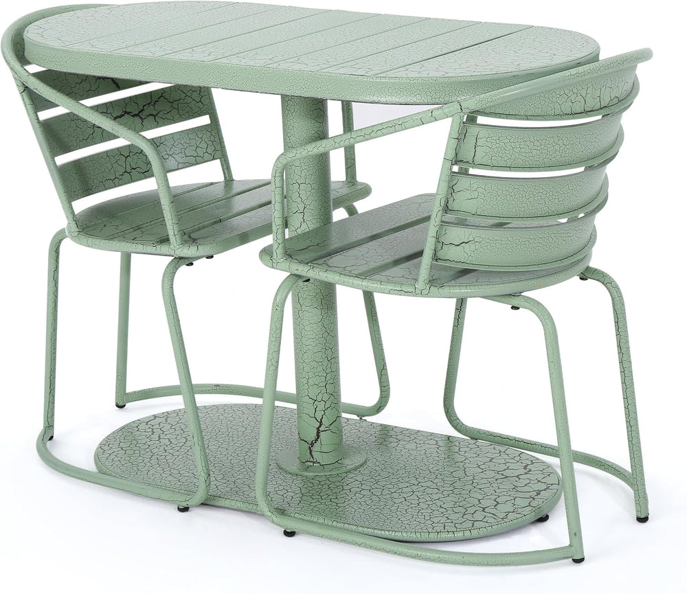 Christopher Knight Home Adley Outdoor Bistro Set, 3-Piece Bistro Table and Ch...