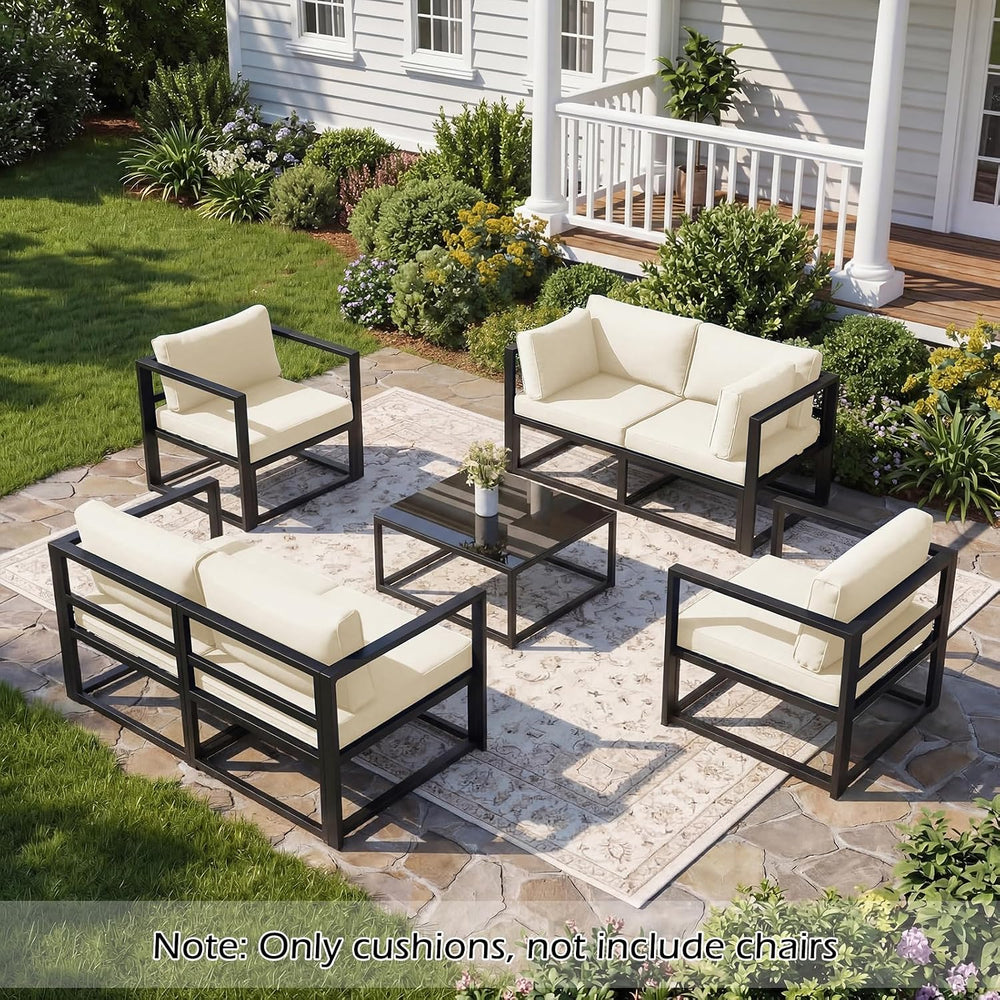 HOMREST Replacement Cushions for Outdoor Furniture, 25.4x25.4 Inch 14-Piece P...