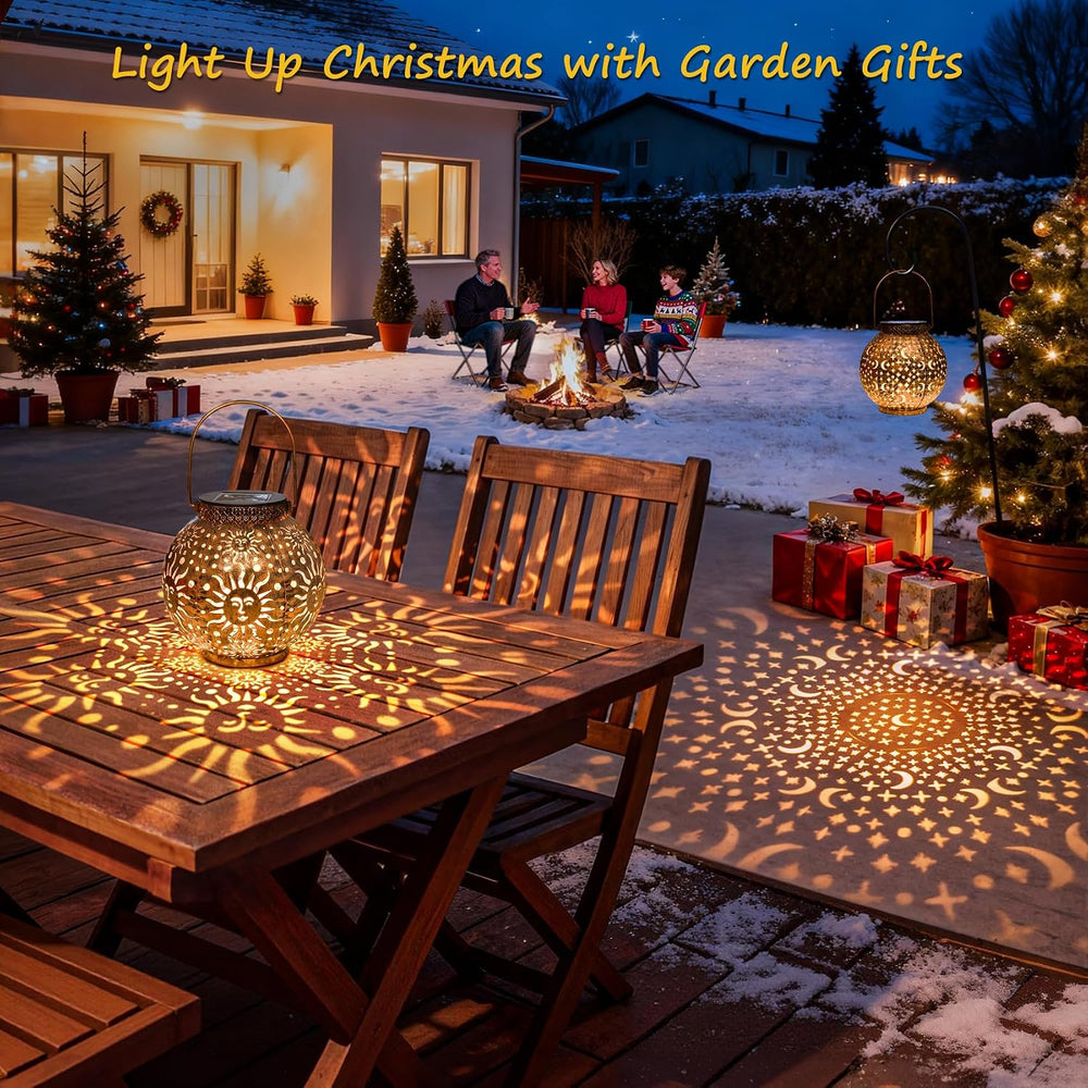 Go2garden 2Pack Solar Lanterns Outdoor Waterproof Mothers Day Gifts for Mom M...