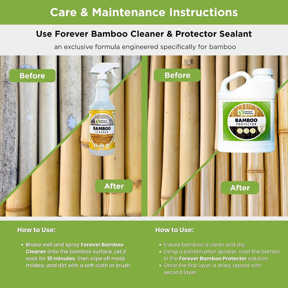 FOREVER BAMBOO Caramel Brown Bamboo Fencing Decorative Rolled Fence Panel 3 f...
