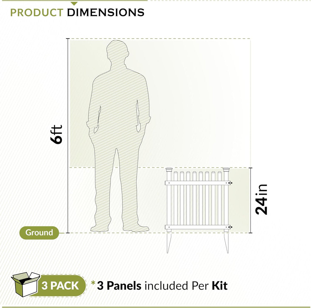 Zippity Roger Rabbit Garden Fence, White Vinyl DIY No Dig Kit