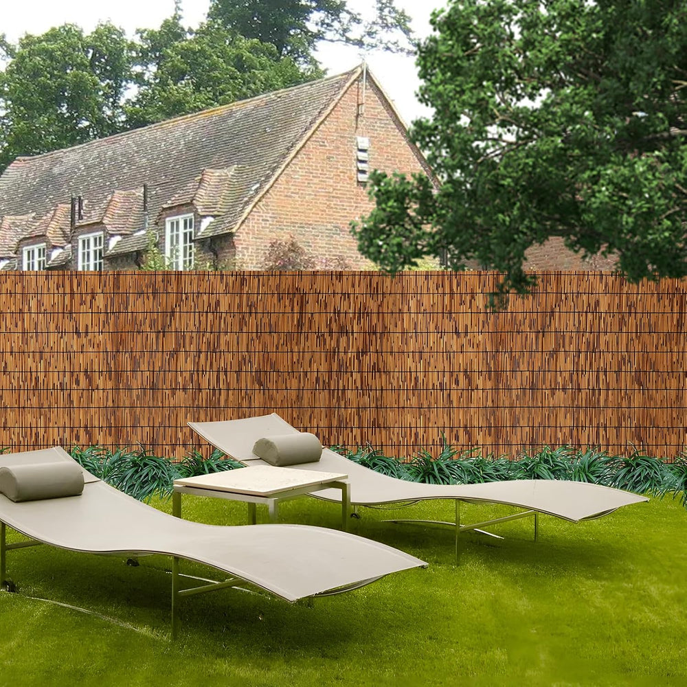 1 Pack Natural Reed Fence,4FT X 16.4FT Bamboo Fencing Privacy Reed Screening ...