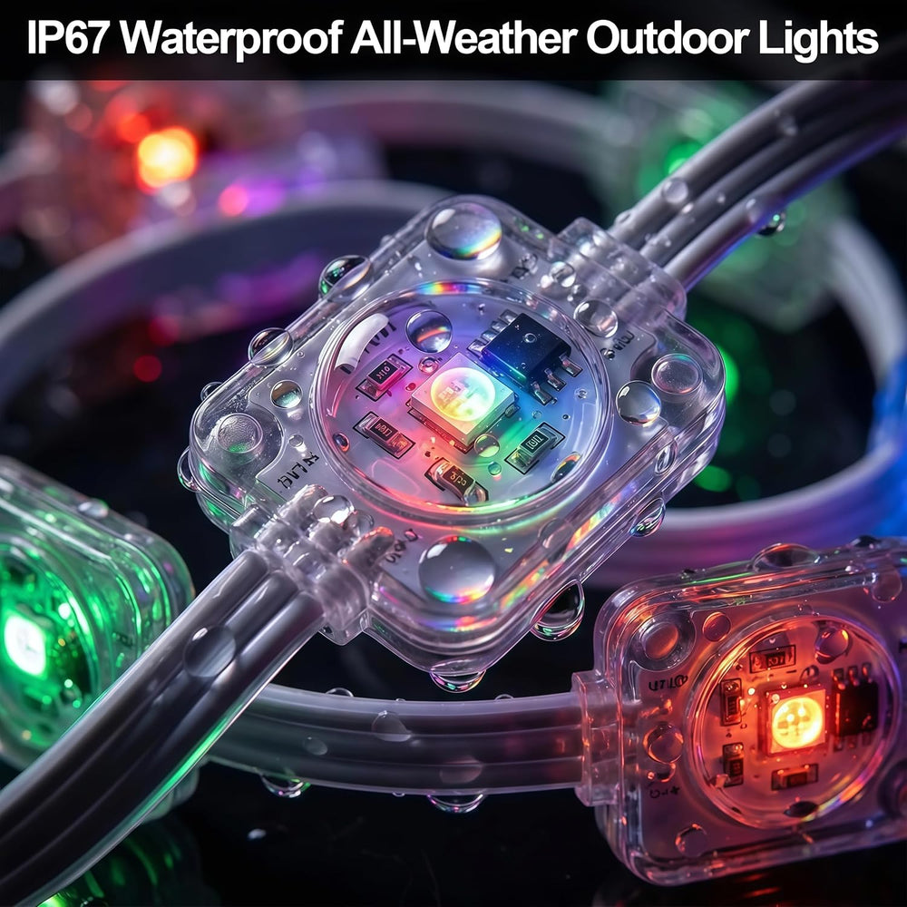 100FT Smart Permanent Outdoor Lights Eaves String | IP67 waterproof, APP &amp...