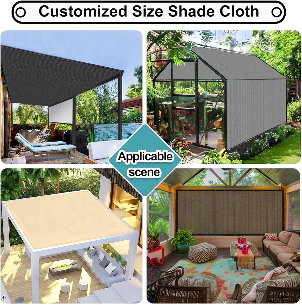 Shade&Beyond 90% Sun Shade Cloth with Grommets, 8' X 10' Pergola ...
