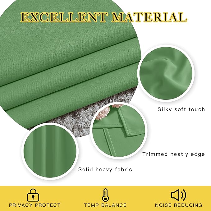 NICETOWN Blackout Curtains for Sliding Glass Door Room Divider Noise Reduce C...
