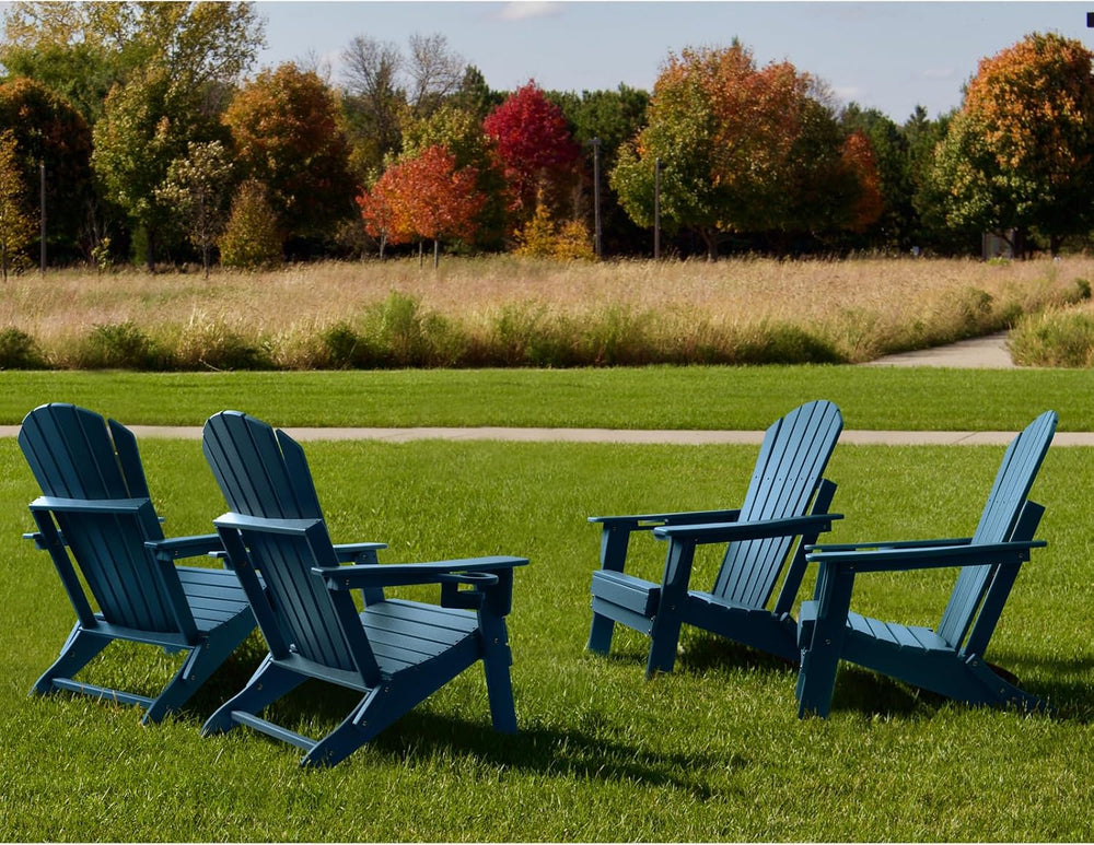 FUNBERRY Oversized Folding Adirondack Chair Set of 2, Fire Pit Chair 400LBS