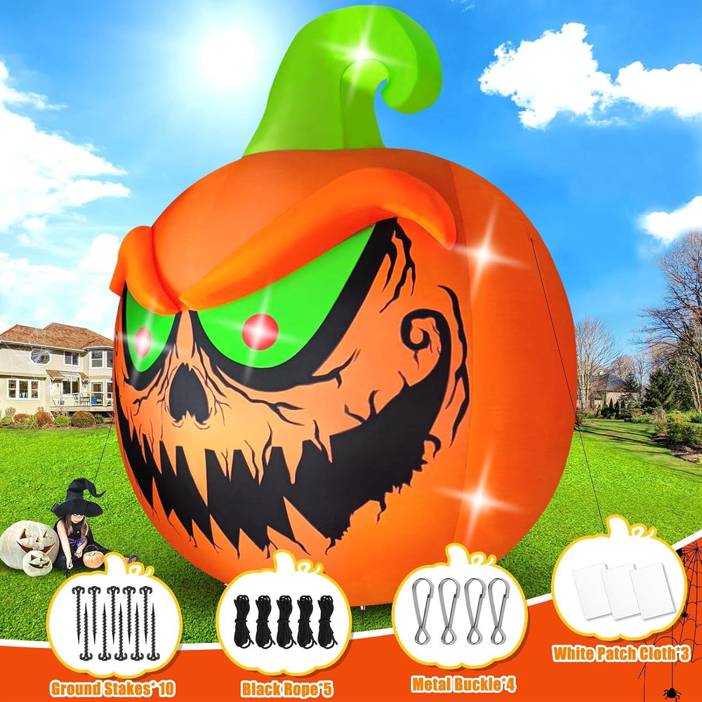 Kalolary 15 FT Giant Halloween Inflatable Pumpkin Outdoor Decorations Blow Up...