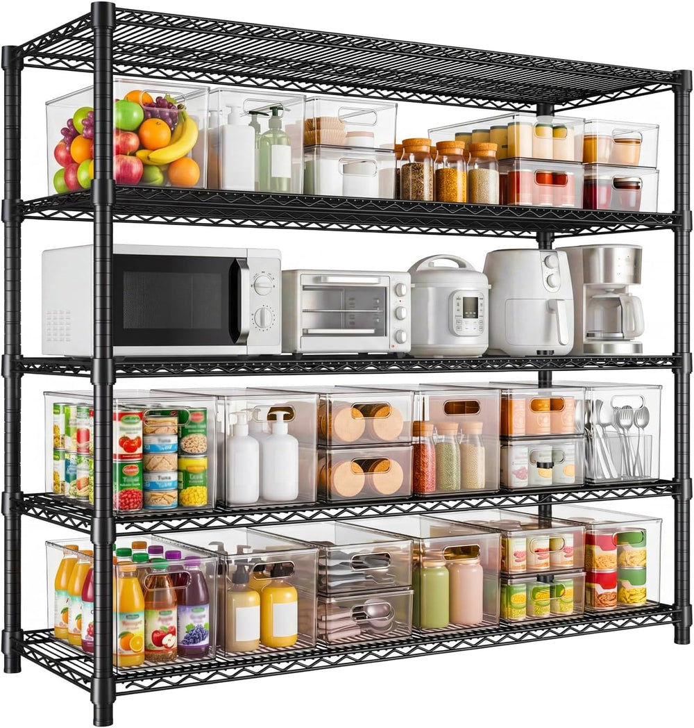 Garvee 76.8" H Storage Shelves 5-Tier Garage Shelving Adjustable for Pantry