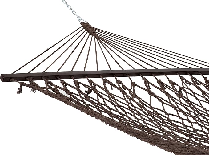 Sunnydaze Cotton Rope Hammock for Outside - 450-Pound Capacity Indoor or Outd...