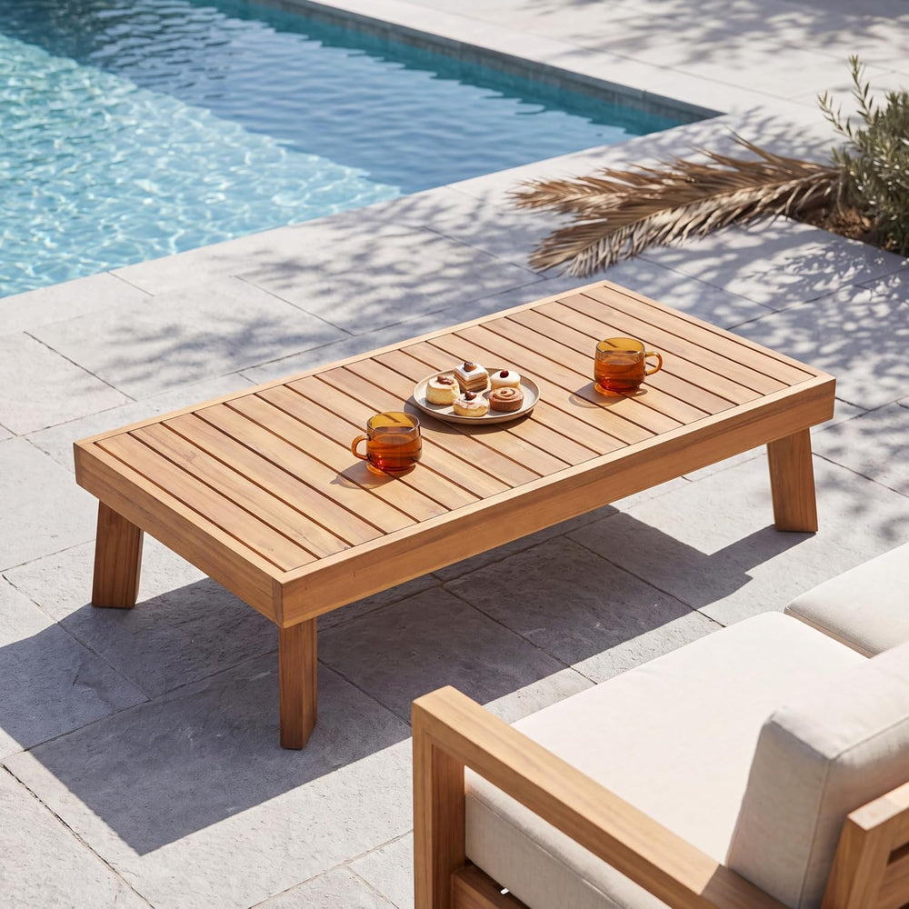 Christopher Knight Home Jetta Outdoor Coffee Table, Acacia Wood Accent Table ...