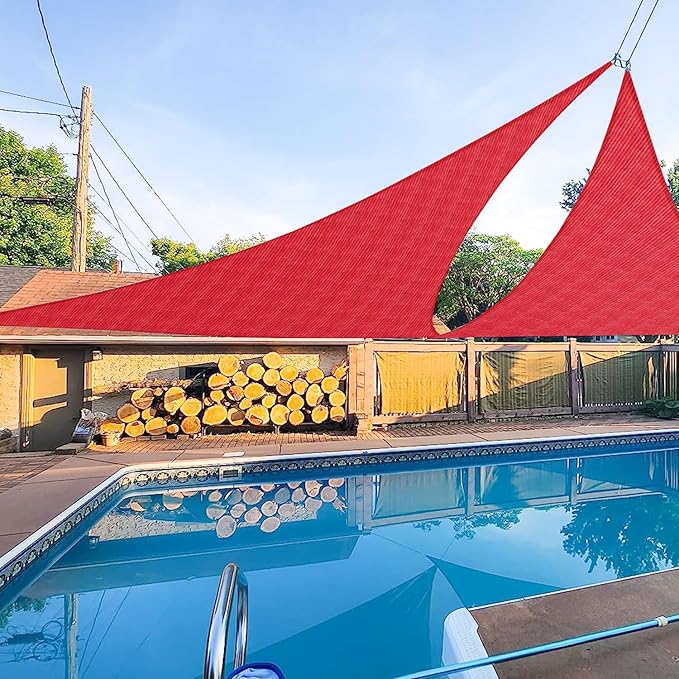 E&K Sunrise 20' x 20' x 20' Sun Shade Sail Triangle Canopy Sh...