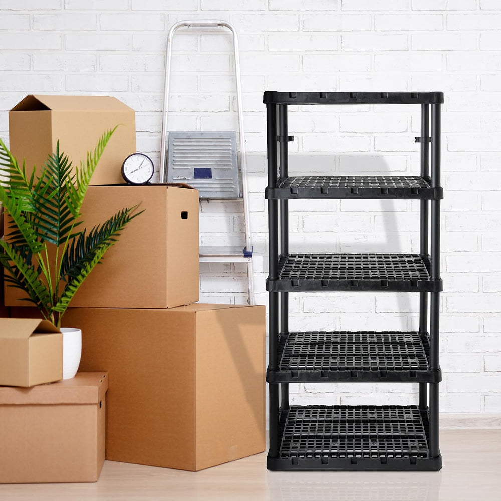 Gracious Living Knect-A-Shelf XL 5 Shelf Heavy Duty Storage Rack, 2 Pack