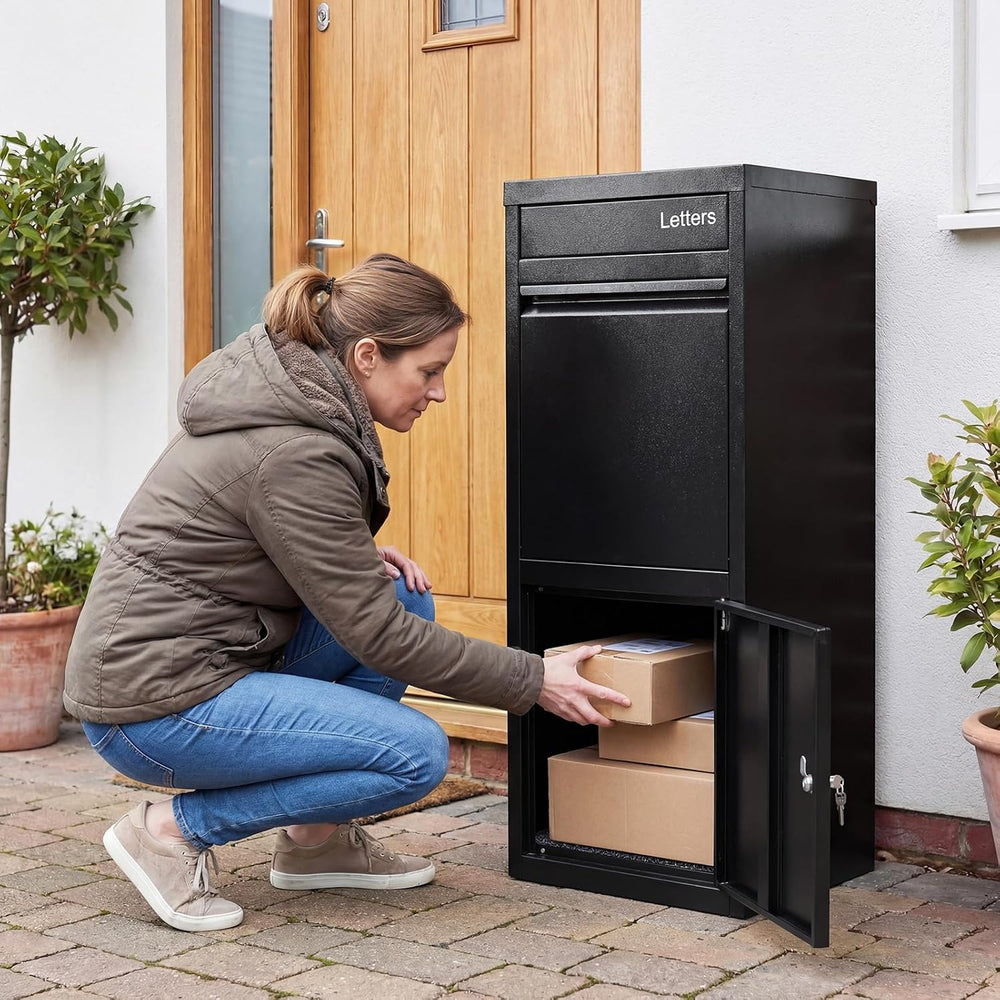 IRONMAX Heavy Duty Steel Package Delivery Boxes for Outside, 16"x15&quot...