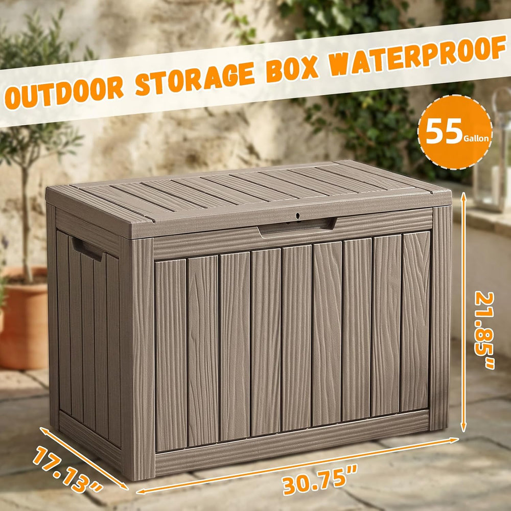 ROJIK Waterproof Deck Box Durable Outdoor Storage Box