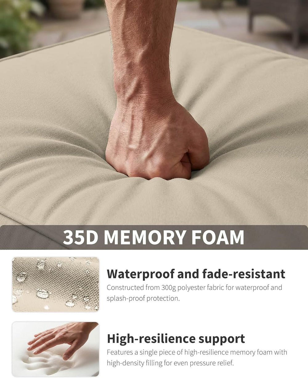 Outdoor Bench Cushions for Patio Furniture 36 X 18 Inch Water-Resistant &...