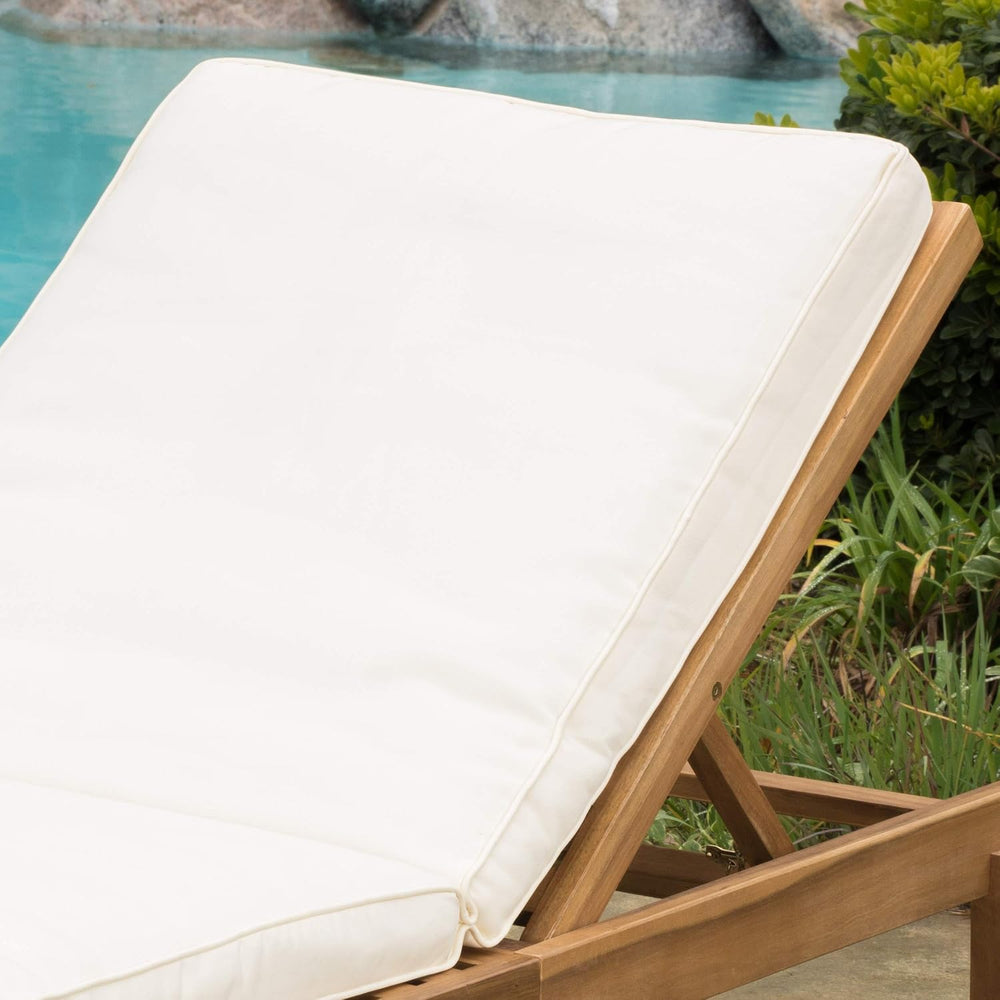 Christopher Knight Home Ariana Acacia Wood Chaise Lounge with Cushion, Teak F...
