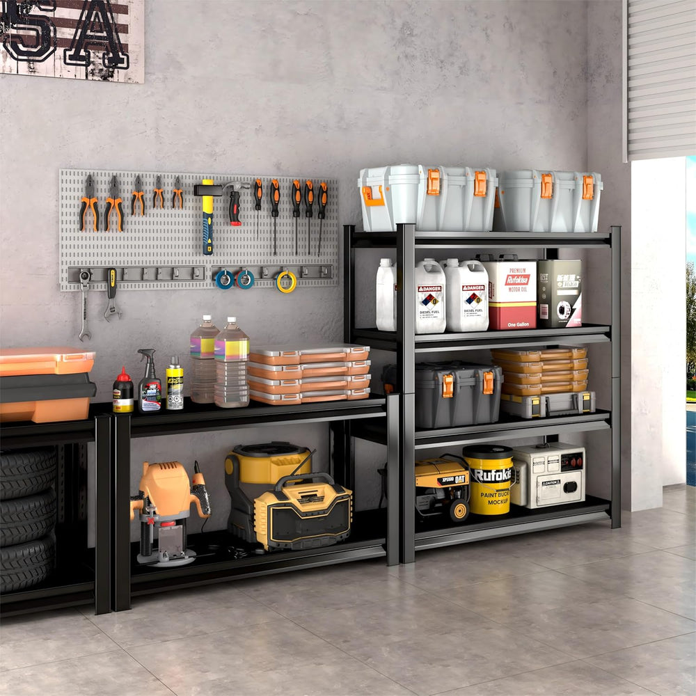 48" W Garage Shelving Heavy Duty, 2200LBS Loads Adjustable Garage Storag...