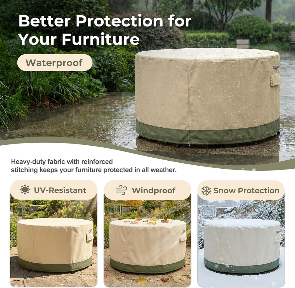 BPS Patio Furniture Cover, Waterproof Sectional Set Cover, 62Dia x 32H