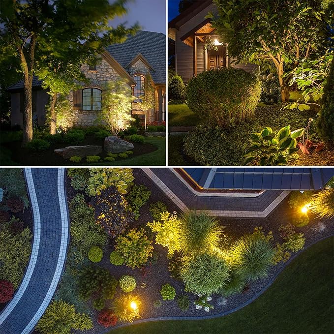 Banord Outdoor Landscape Lighting, 10 Pack Low Voltage LED Spot Lights with T...