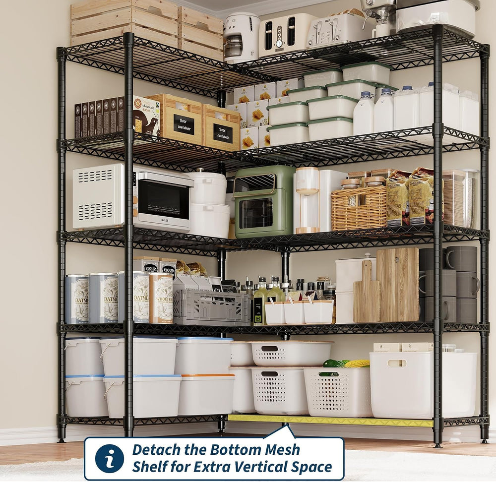 Garvee Metal Shelving 5 Tier, Wire Shelves for Garage, 1325LBS,59"Wx70.5...
