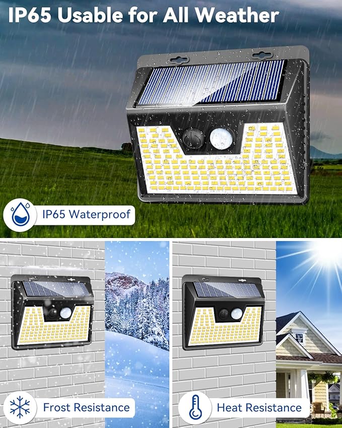 Peasur Solar Lights Outdoor Waterproof [8 Pack/140LED], Warm White Motion Sen...