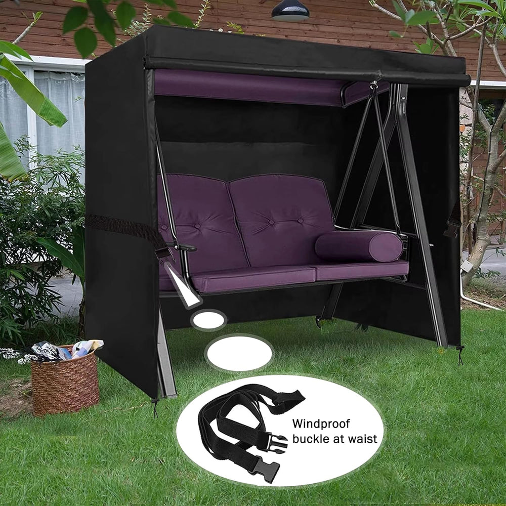Patio Swing Cover, 2-Seater Glider Covers 65L x 50W x 66H inch with Buckles