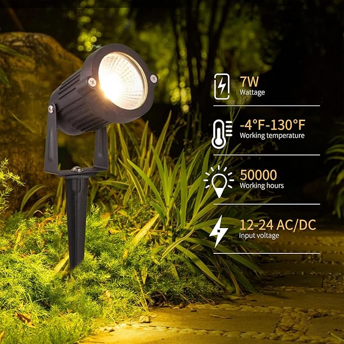 Low Voltage Landscape Lights Outdoor: 7W 700LM LED Landscape Lighting with Co...
