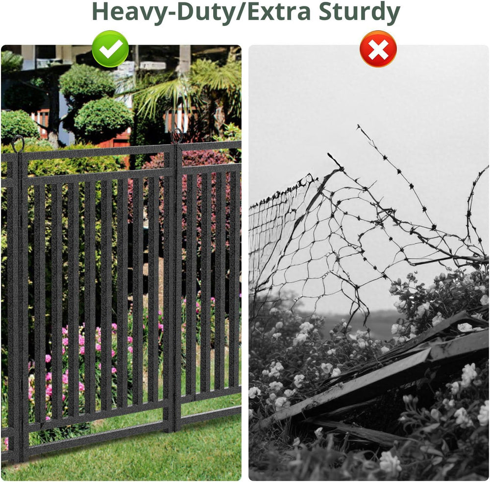 Decorative Garden Fence Metal Dog Fence Outdoor for Yard, 36ft (L) × 32in (H)...