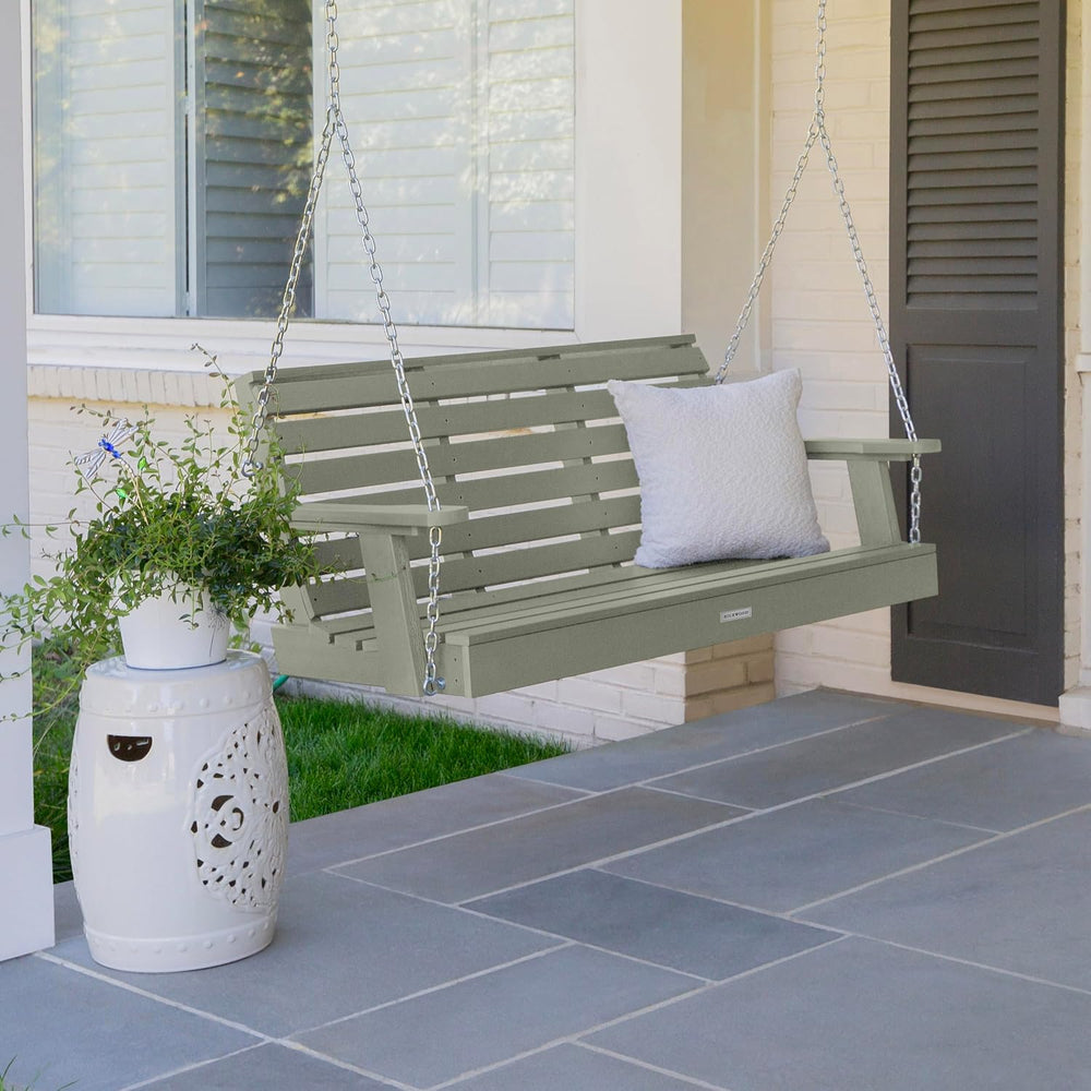 Highwood Weatherly Porch Swing, 4 Feet, Eucalyptus
