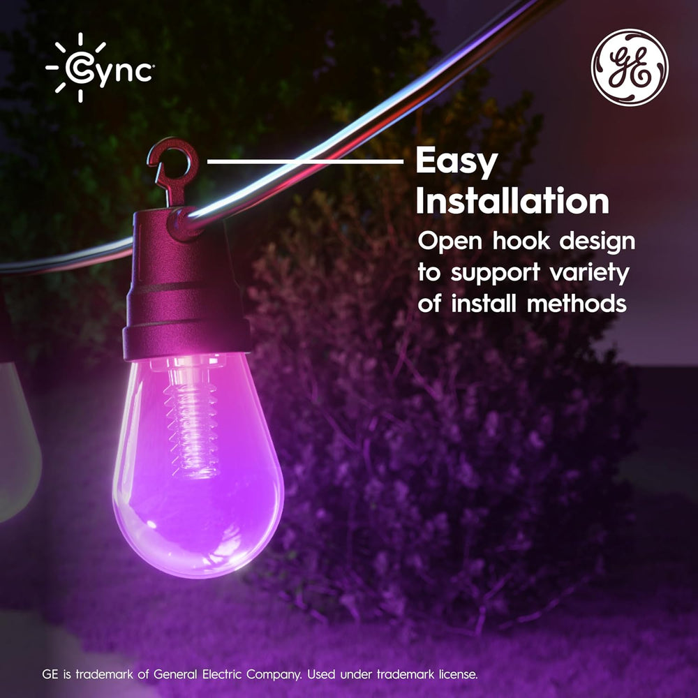 Cync GE Dynamic Effects Smart Cafe Lights, Color Changing Patio String Lights...