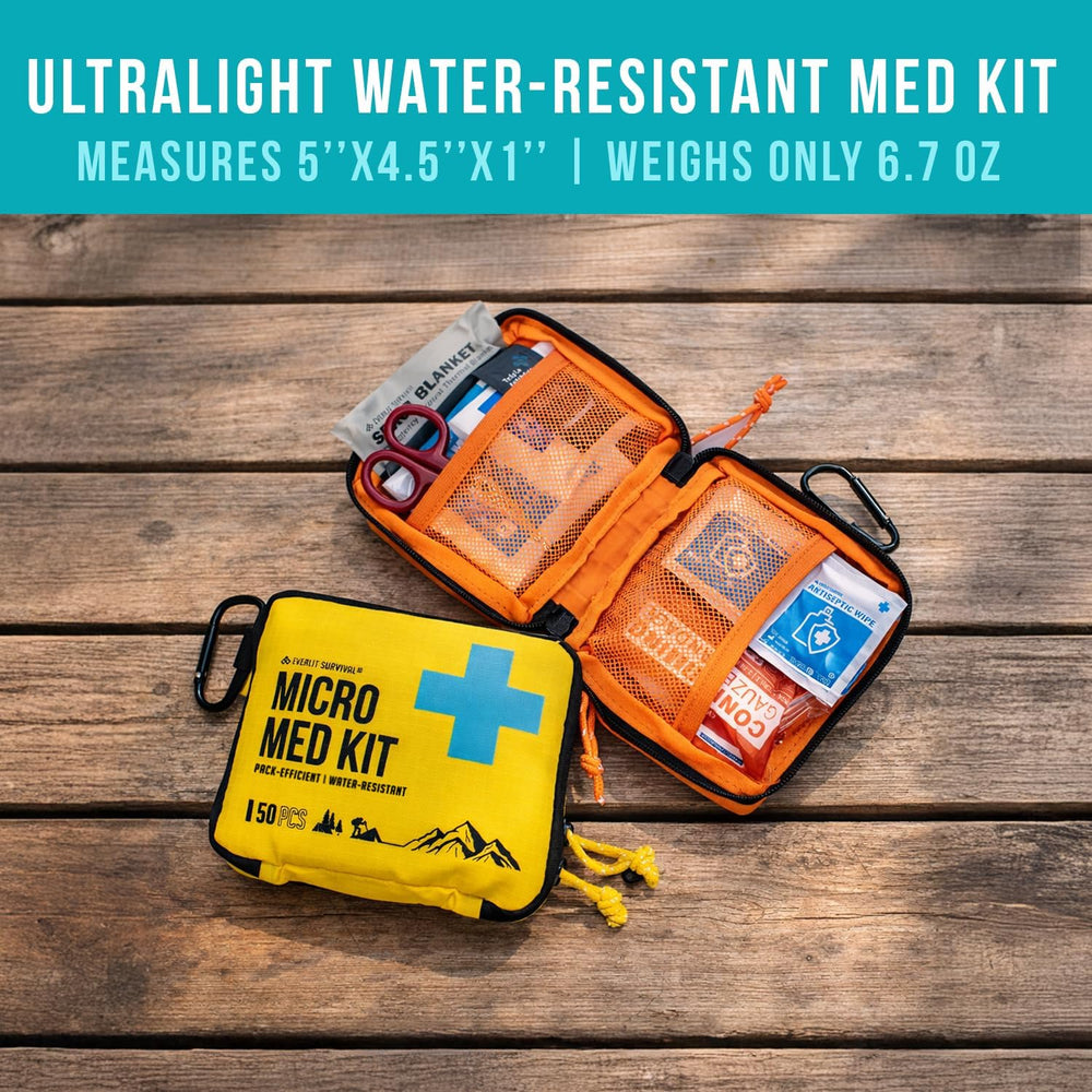EVERLIT Mini First Aid Kit [3-Pack], Ultralight Compact Water-Resistant Hiker...