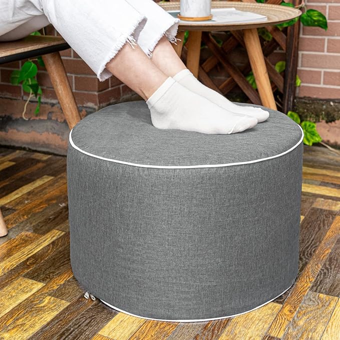 Outdoor Ottoman Outdoor Ottomans for Patio 19x12 Inches Modern Lightweight Fo...
