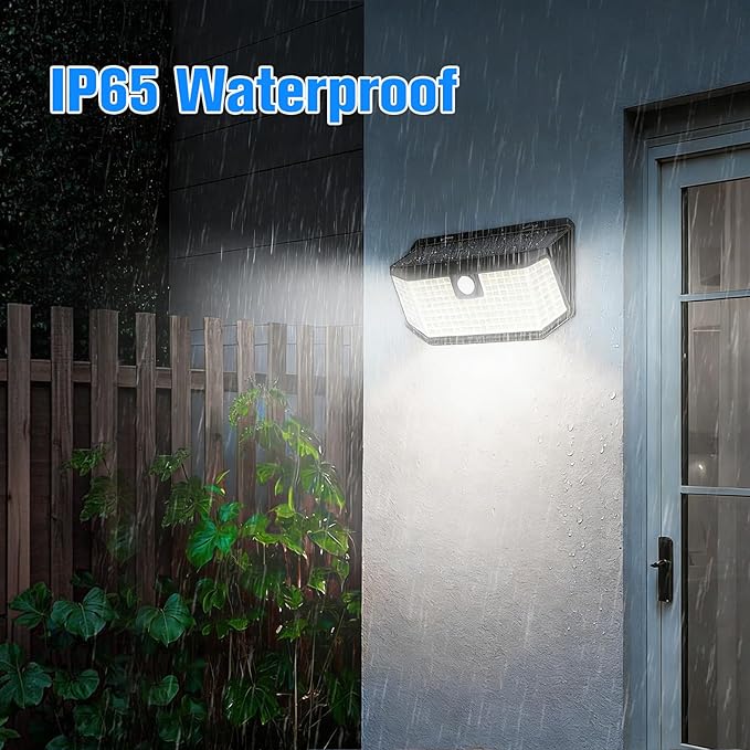 Aootek Solar Outdoor Motion Sensor Lights 2500Lm Solar Panel to 15.3 in² and ...