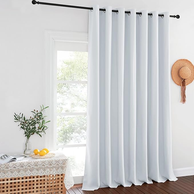 NICETOWN Patio Door Curtain 132 inches Long, Grommet Room Divider Sliding Doo...