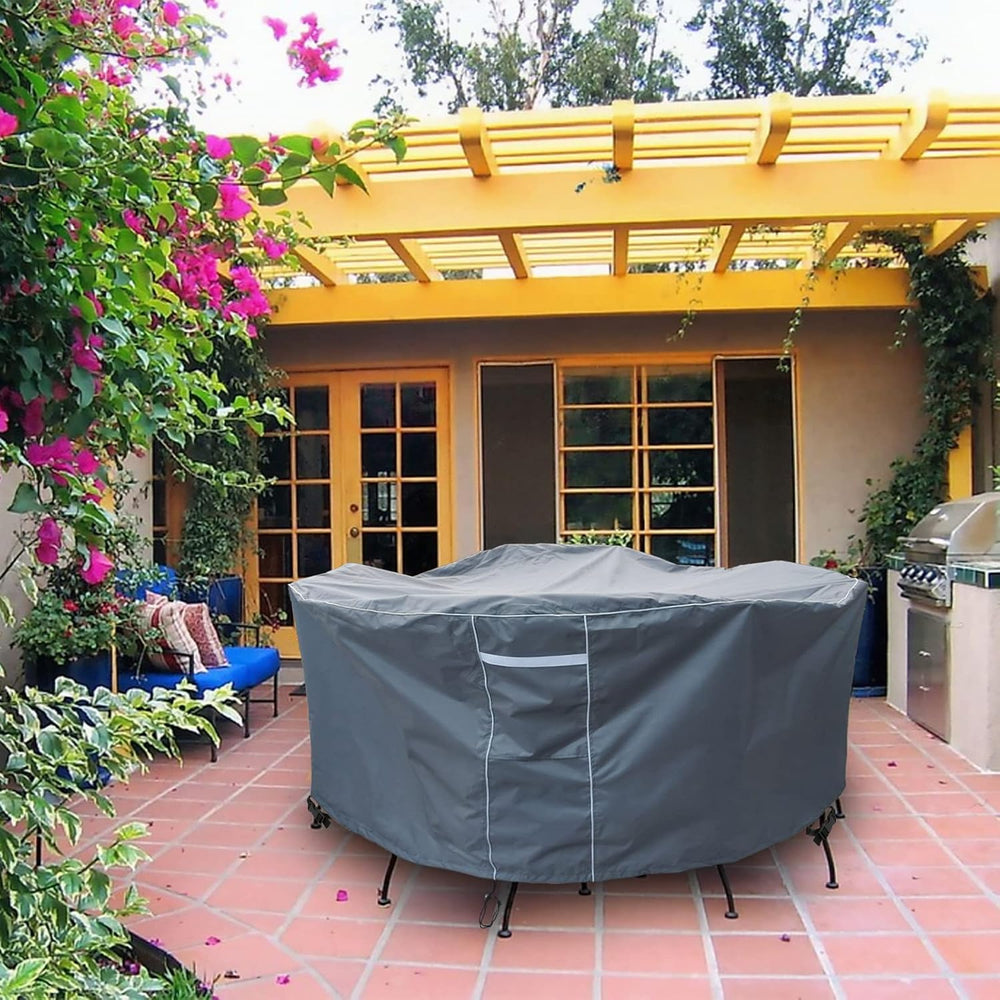 Gasadar Round Patio Furniture Covers Waterproof, Round Outdoor Furniture Cove...