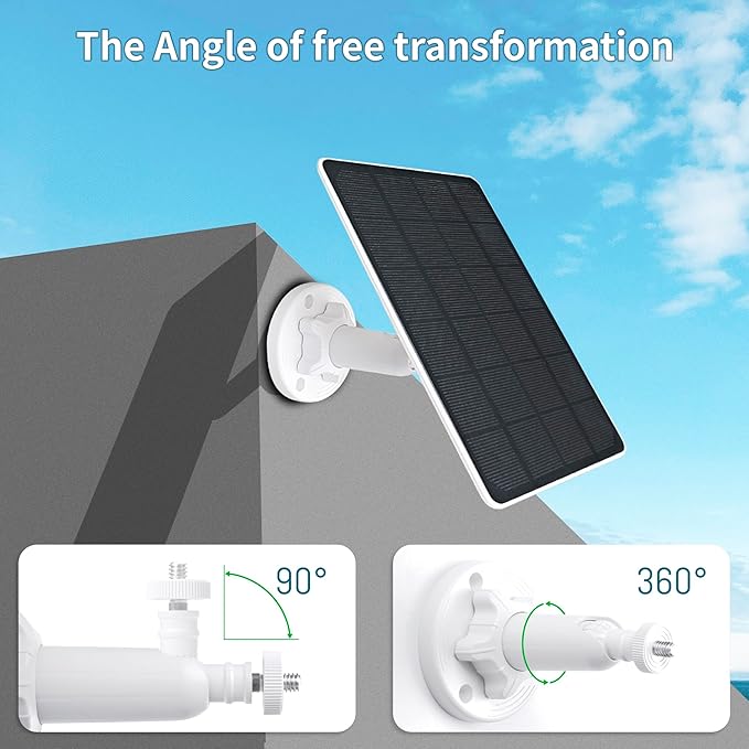 2-Pack 5W 6V Solar Panel for Ring Camera, Solar Charger Compatible with Spotl...