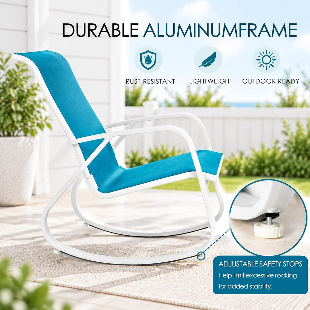 Kozyard 3-Piece Outdoor Rocking Chair Set, Patio Bistro Set