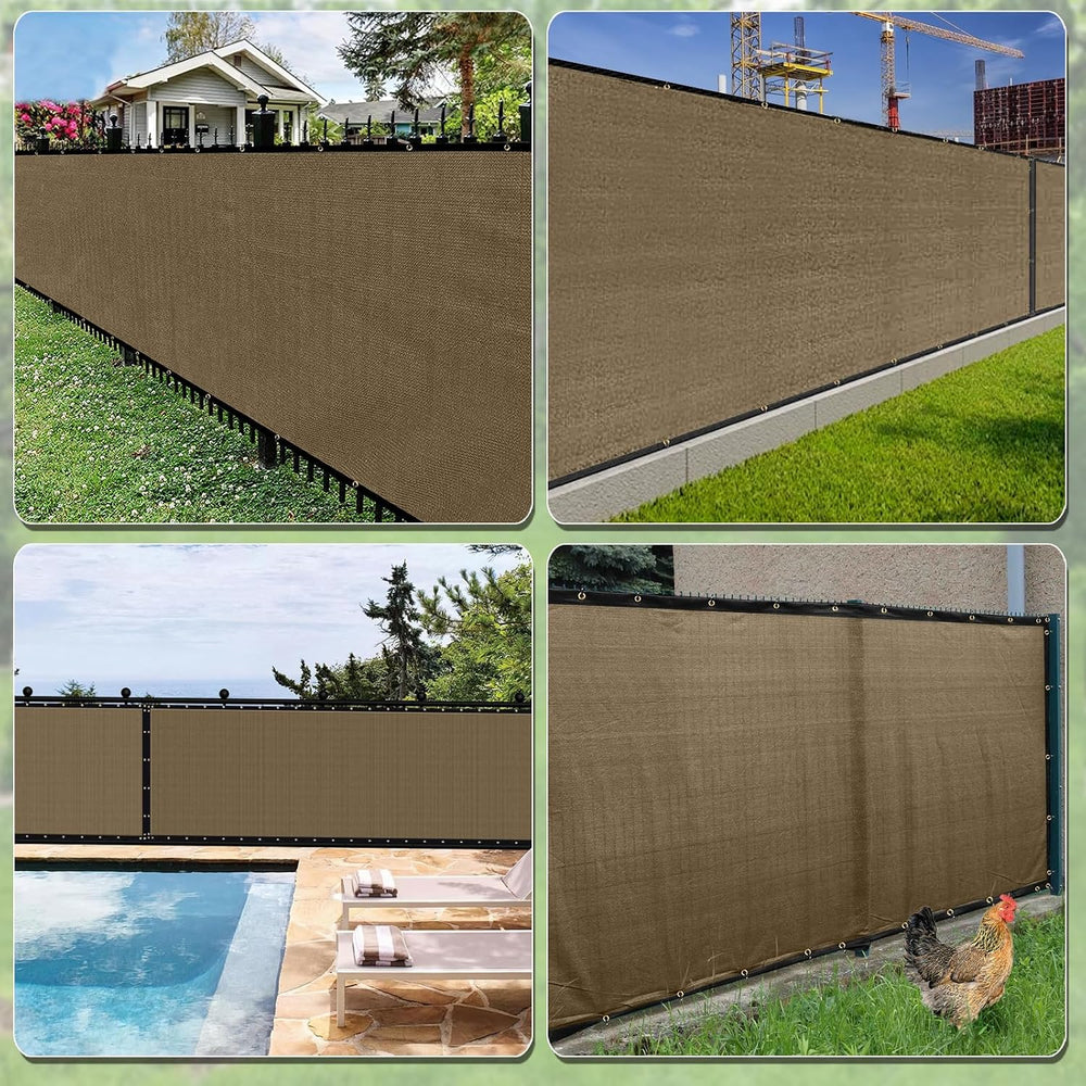 Privacy Fence Screen,with Gloves, 4X50FT Heavy Duty 220GSM 98% Blockage Priva...