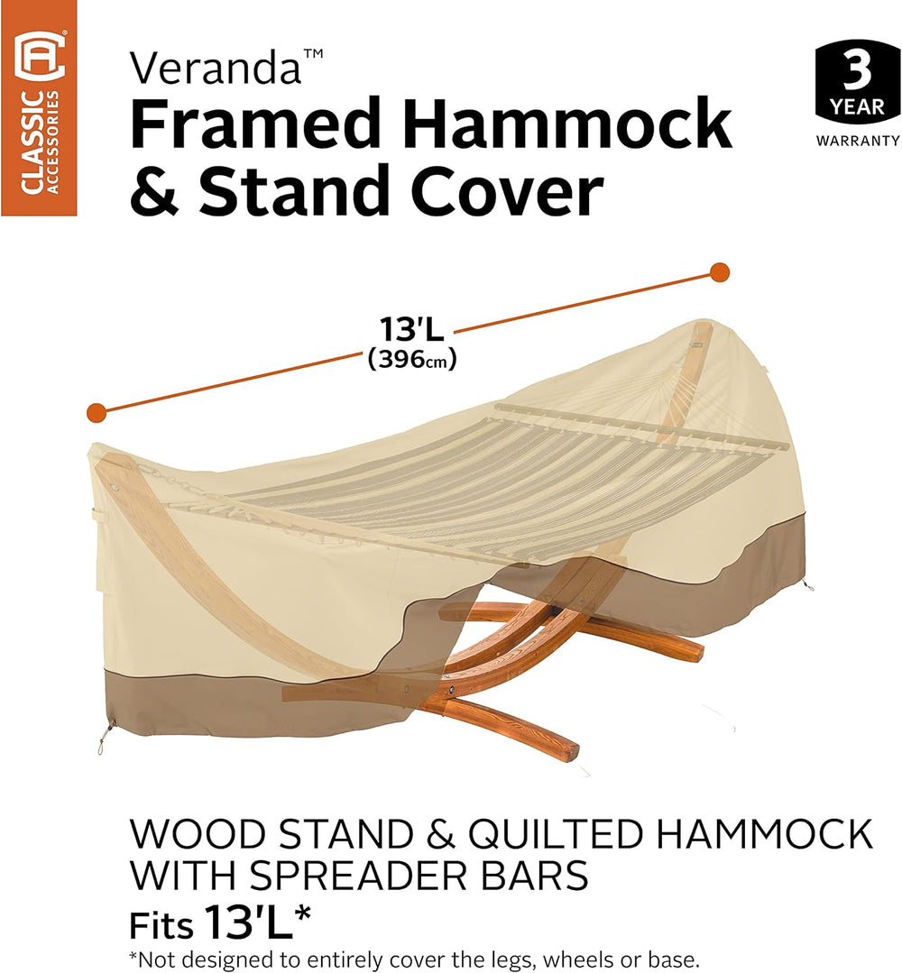Classic Accessories Veranda Water-Resistant 13 Foot Framed Hammock & Stan...