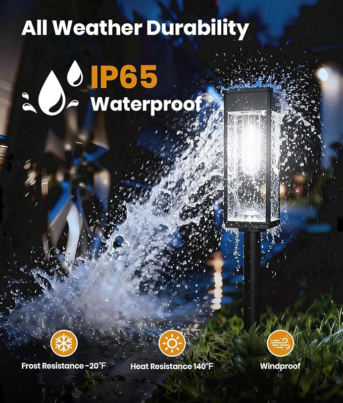 Solar Pathway Lights Outdoor, 12 Pack Bright Solar Lights Outdoor, Auto On/Of...