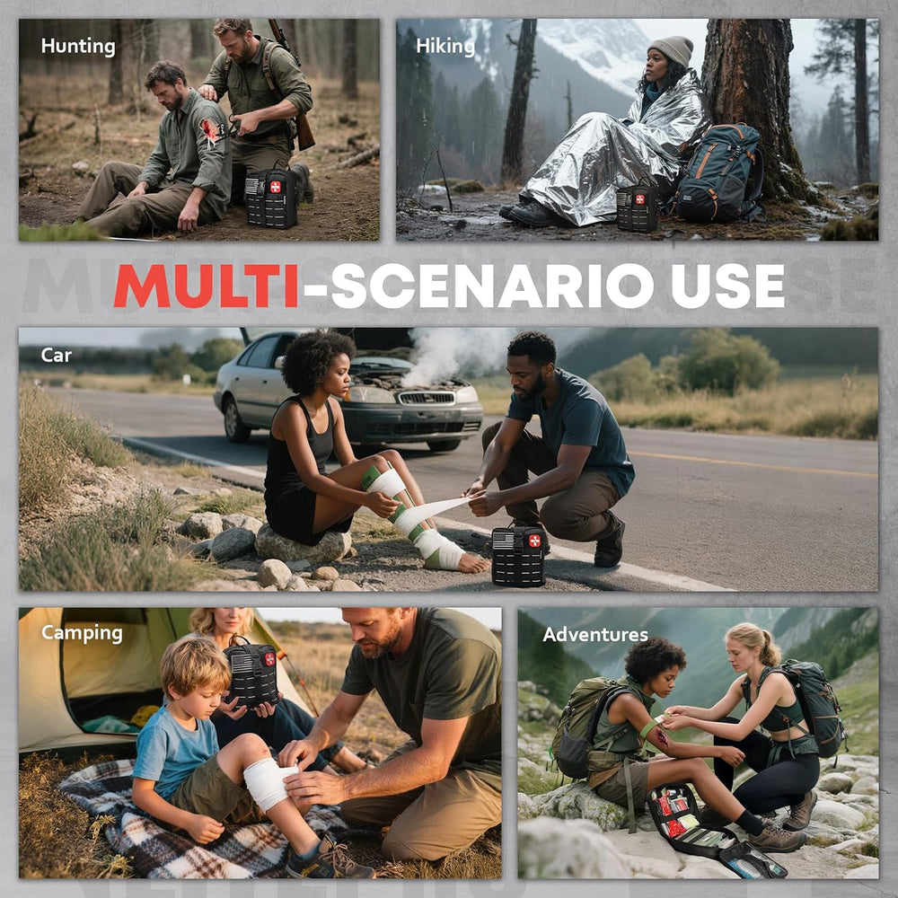 Advanced Trauma First Aid Kit - Emergency Camping Gear with Tourniquet Kit, C...