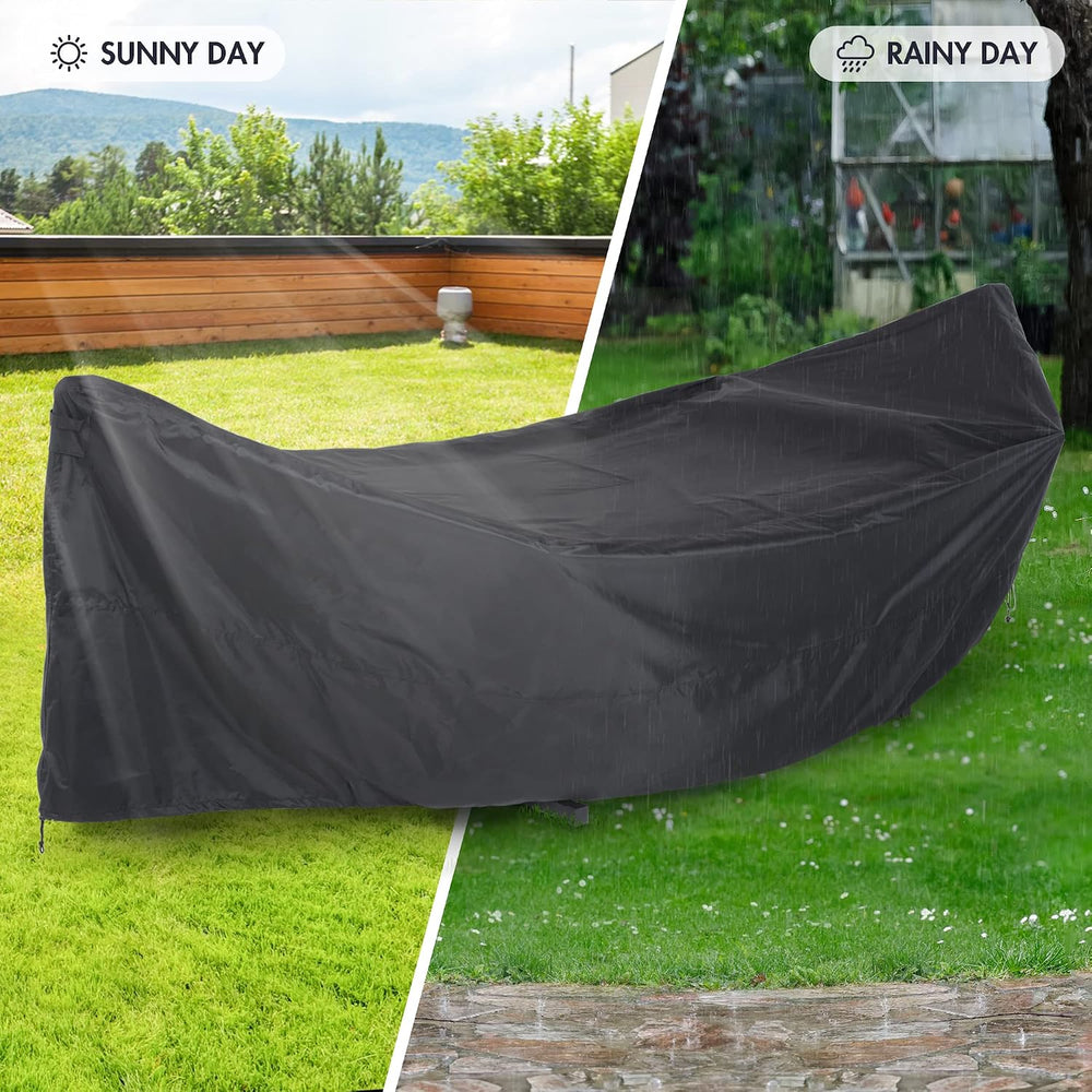 ANOW Heavy Duty Waterproof Hammock Cover for 12FT Stand, Grid Black