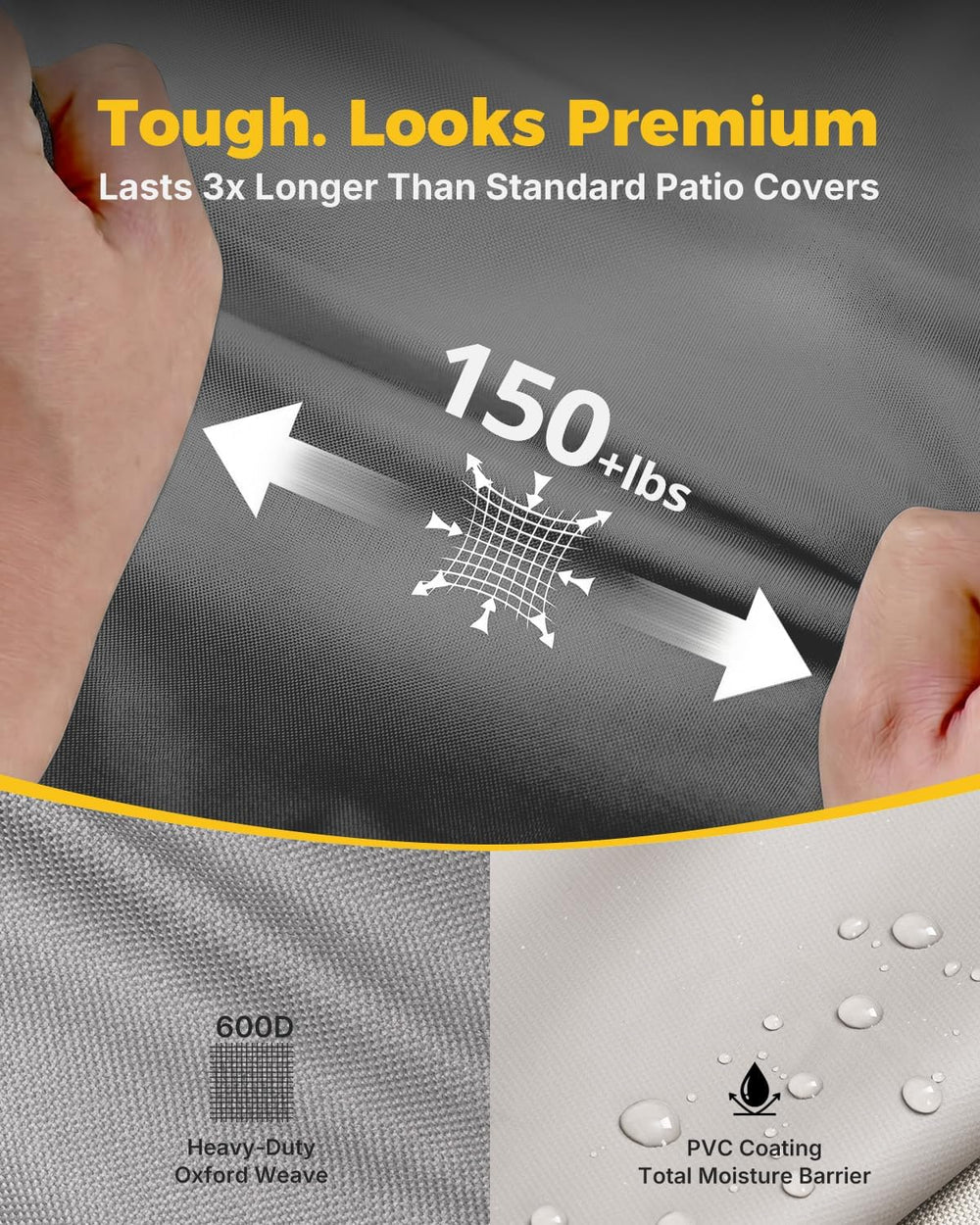 Patio Chair Covers Waterproof, Heavy Duty, 36x37x36 in, 2 Pack