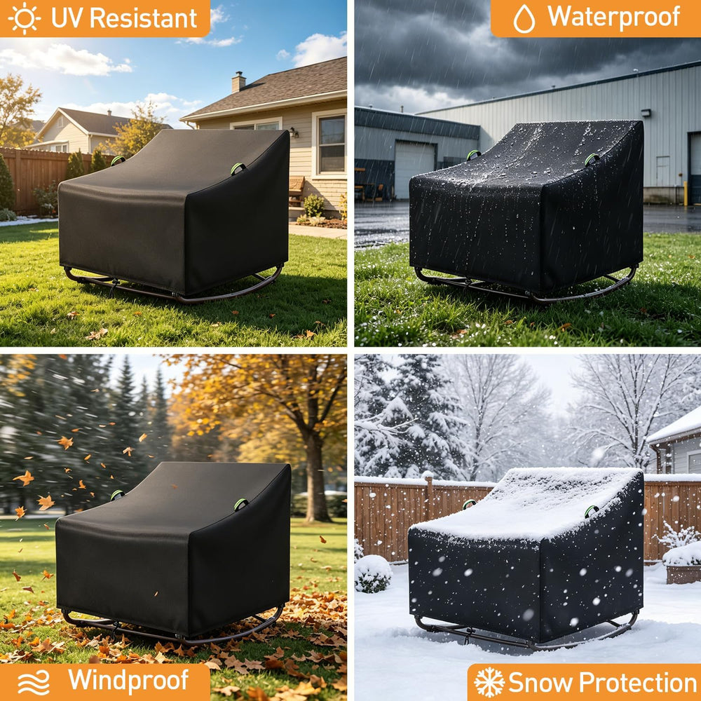 Outdoor Papasan Rocking Chair Cover Waterproof, 41x45x31"
