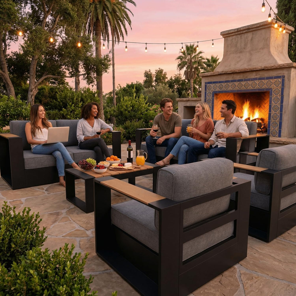 LayinSun 1 Pieces Aluminum Patio Furniture Set