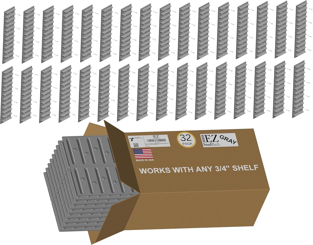 Made in USA | EZStudRack Adjustable Between Stud Shelf Bracket | Shelf Bracke...