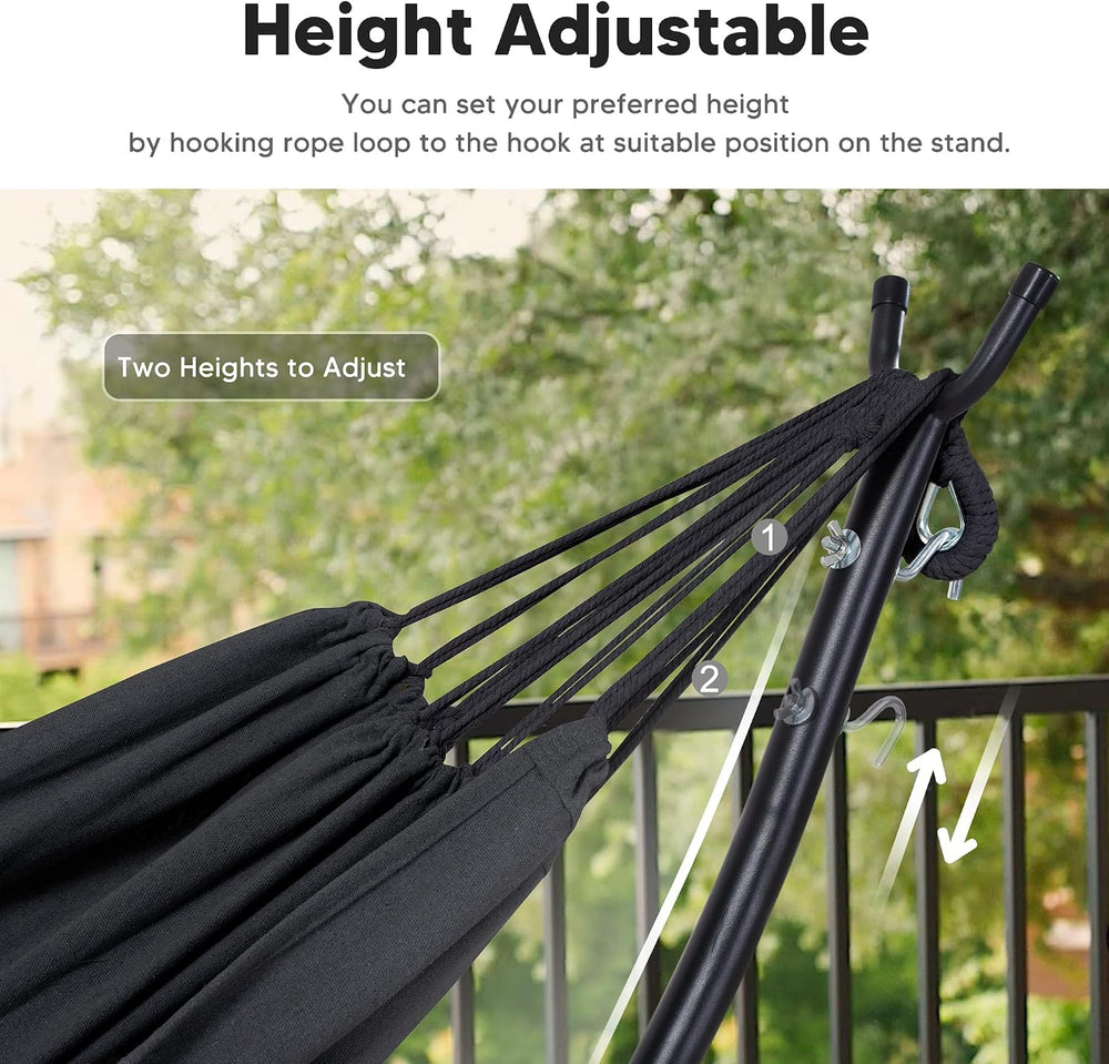 SUNCREAT Hammocks Standing Patio Hammock, Portable Hammock with Stand Foldabl...