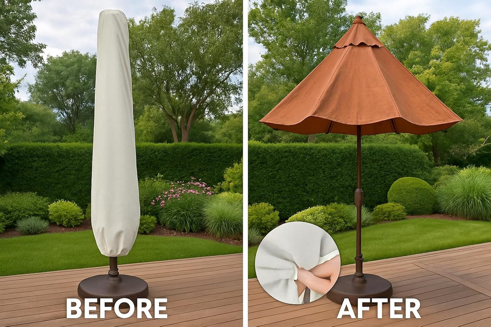 Treasure Garden CP920 Cantilever Umbrella Cover 10–13 ft – RhinoWeave – Beige